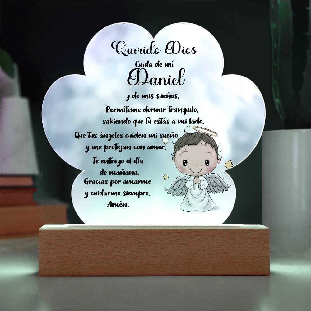 Lámpara de Oración Nocturna Personalizada - Un Faro de Fe para Dulces Sueños acrylic/Cloud 