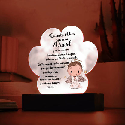 Lámpara de Oración Nocturna Personalizada - Un Faro de Fe para Dulces Sueños acrylic/Cloud 