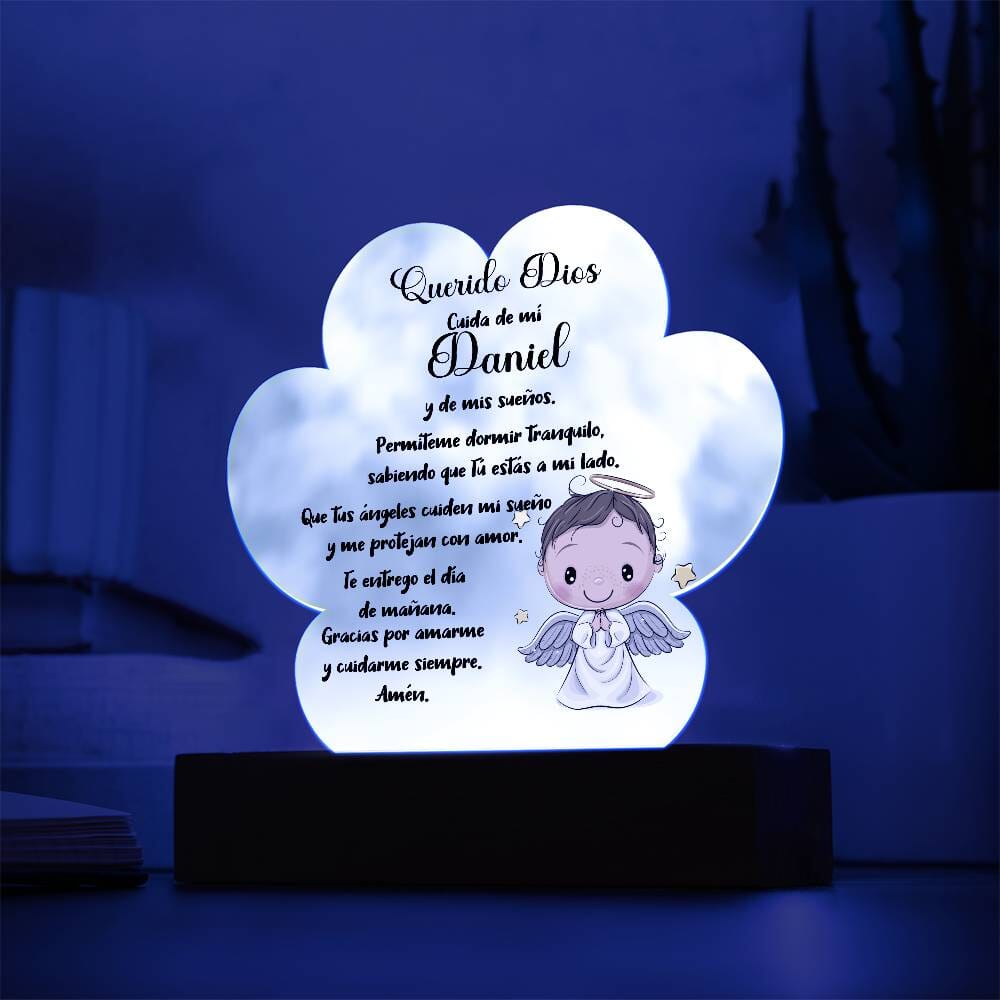 Lámpara de Oración Nocturna Personalizada - Un Faro de Fe para Dulces Sueños acrylic/Cloud 