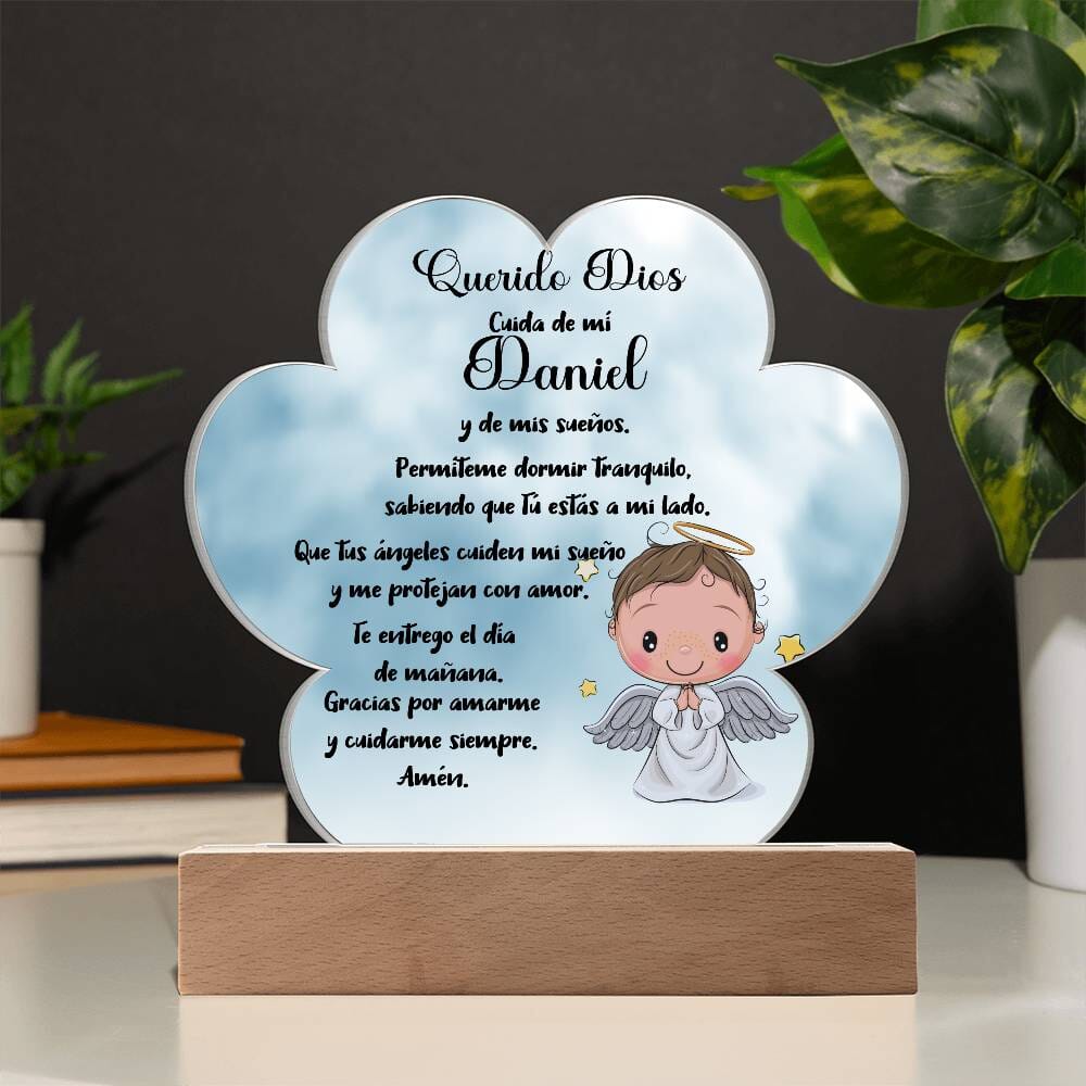Lámpara de Oración Nocturna Personalizada - Un Faro de Fe para Dulces Sueños acrylic/Cloud 