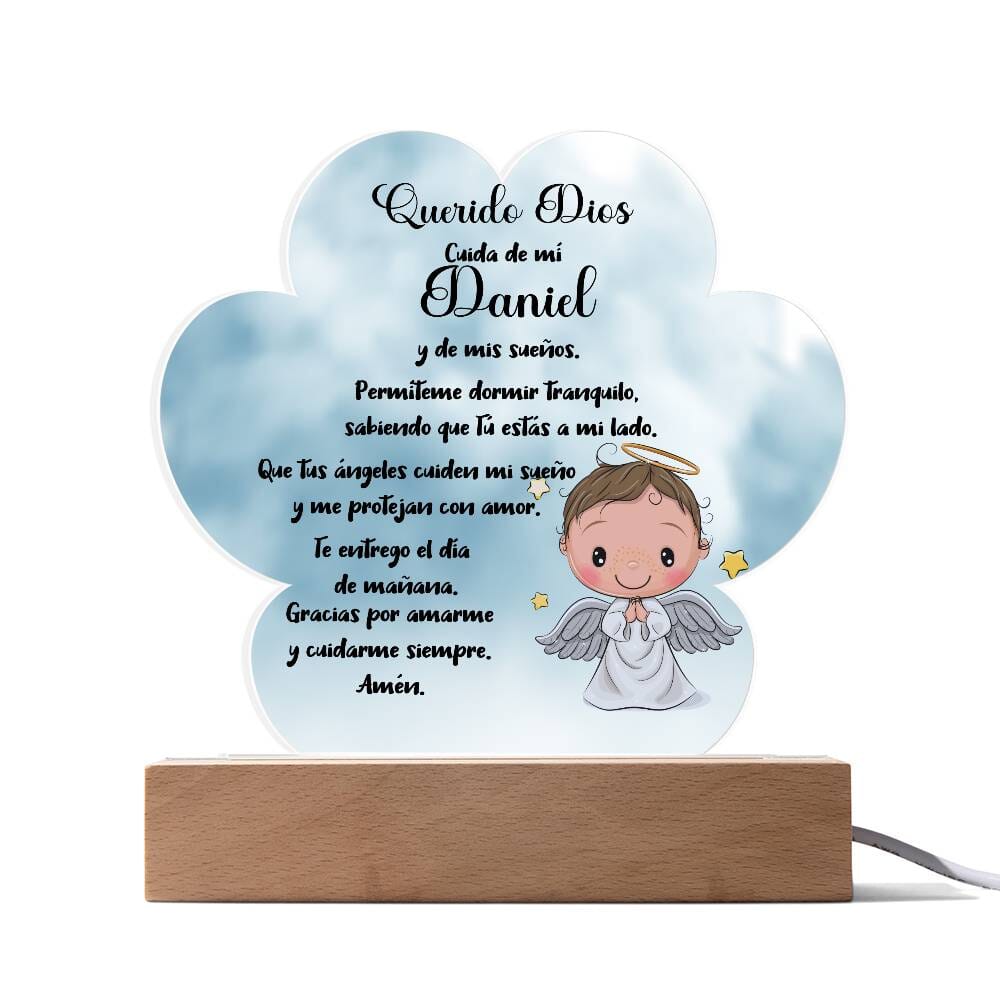 Lámpara de Oración Nocturna Personalizada - Un Faro de Fe para Dulces Sueños acrylic/Cloud 