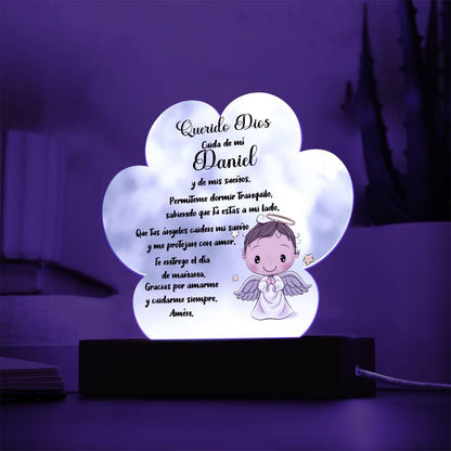 Lámpara de Oración Nocturna Personalizada - Un Faro de Fe para Dulces Sueños acrylic/Cloud 