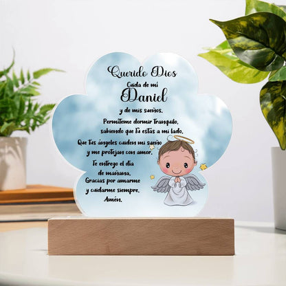 Lámpara de Oración Nocturna Personalizada - Un Faro de Fe para Dulces Sueños acrylic/Cloud 
