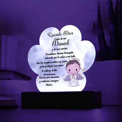 Lámpara de Oración Nocturna Personalizada - Un Faro de Fe para Dulces Sueños acrylic/Cloud 