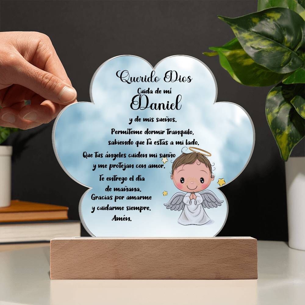 Lámpara de Oración Nocturna Personalizada - Un Faro de Fe para Dulces Sueños acrylic/Cloud 