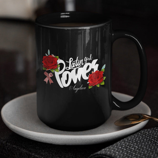 Latin Girl Power Taza Personalizada Coffee Mug Regalos.Gifts 15oz Mug Black 