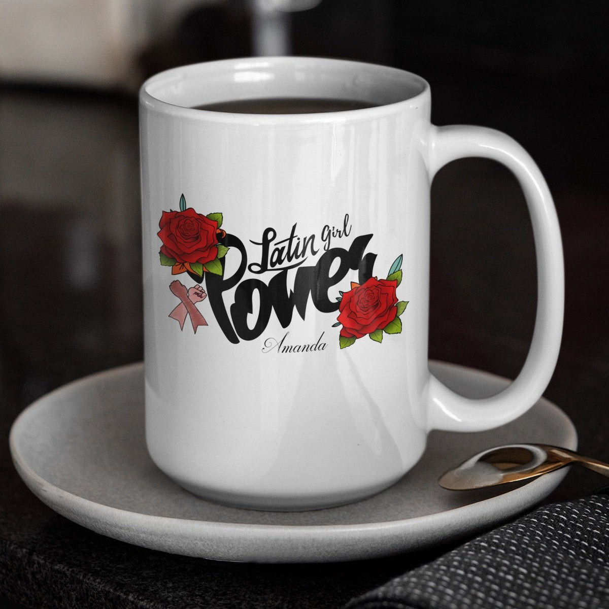 Latin Girl Power Taza Personalizada Coffee Mug Regalos.Gifts 15oz Mug White 