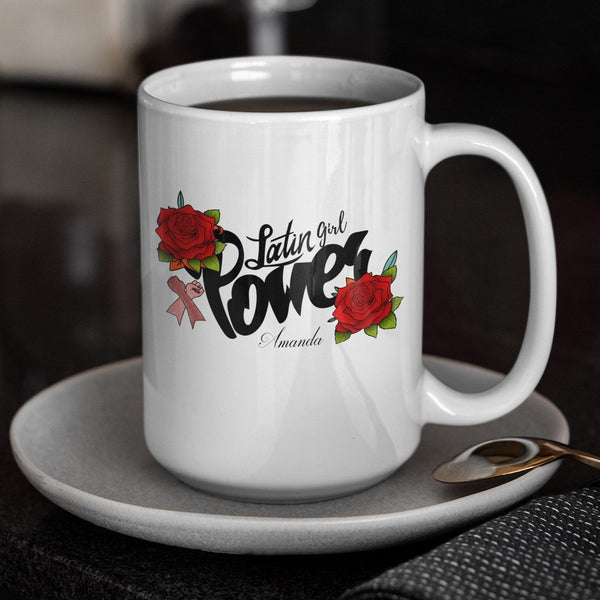 Latin Girl Power Taza Personalizada Coffee Mug Regalos.Gifts 15oz Mug White 