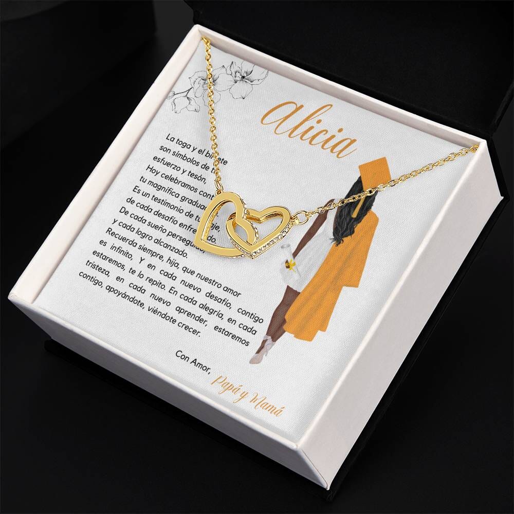 Legado de Amor y Éxito: Collar Corazones Entrelazados con Tarjeta Personalizada Jewelry/InterlockingHearts ShineOn Fulfillment 