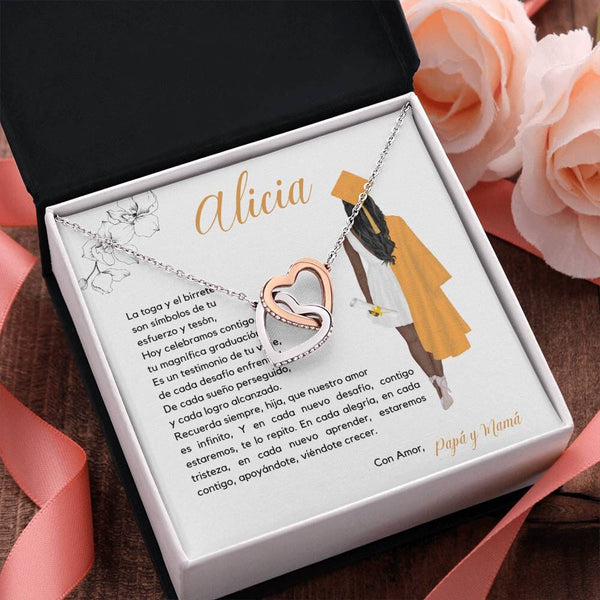 Legado de Amor y Éxito: Collar Corazones Entrelazados con Tarjeta Personalizada Jewelry/InterlockingHearts 