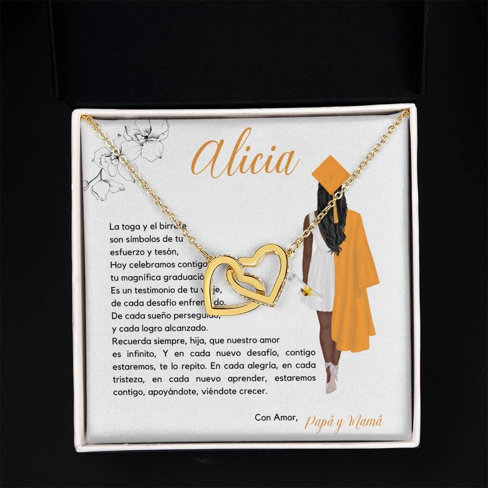 Legado de Amor y Éxito: Collar Corazones Entrelazados con Tarjeta Personalizada Jewelry/InterlockingHearts 