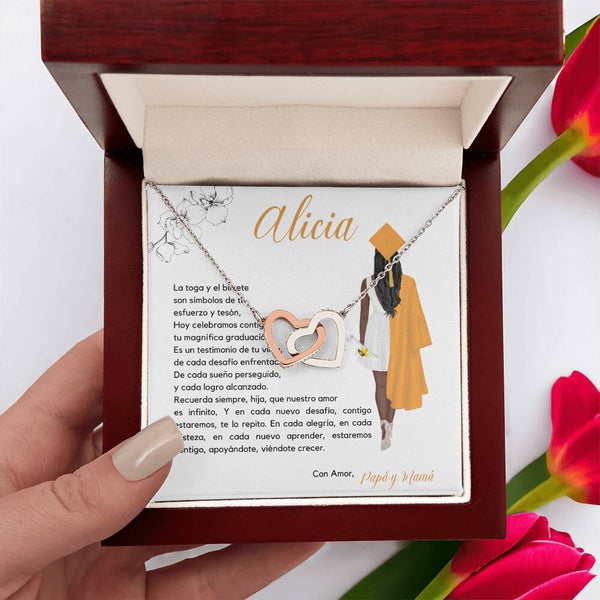 Legado de Amor y Éxito: Collar Corazones Entrelazados con Tarjeta Personalizada Jewelry/InterlockingHearts 