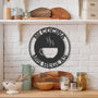 Letrero Taza de Café para decorar Cocina - Letrero de Acero Personalizado Custom My Easy Monogram Black 12" 