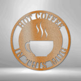 Letrero Taza de Café para decorar Cocina - Letrero de Acero Personalizado Custom My Easy Monogram Copper 12
