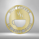 Letrero Taza de Café para decorar Cocina - Letrero de Acero Personalizado Custom My Easy Monogram Gold 12