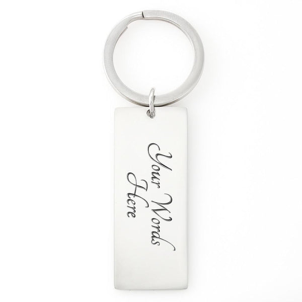 Llavero para Papá: Mi persona favorita… Jewelry ShineOn Fulfillment Engraved Rectangle Keychain (.316 Surgical Steel) Yes 