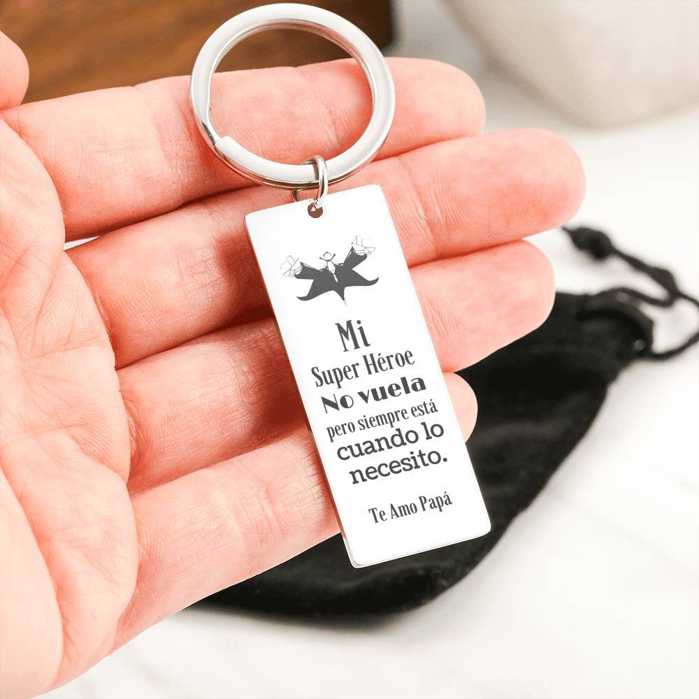 Llavero para papá: Mi super héroe no vuela… Jewelry 