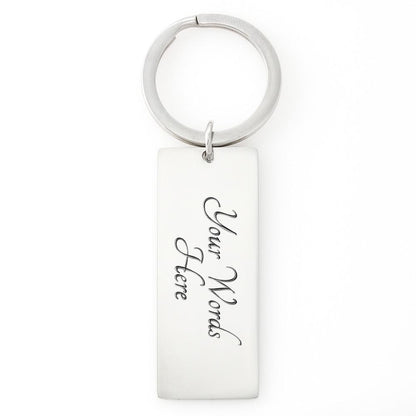 Llavero para Para Papá: siempre necesitará: tus abrazos… Jewelry Engraved Rectangle Keychain (.316 Surgical Steel) Yes 