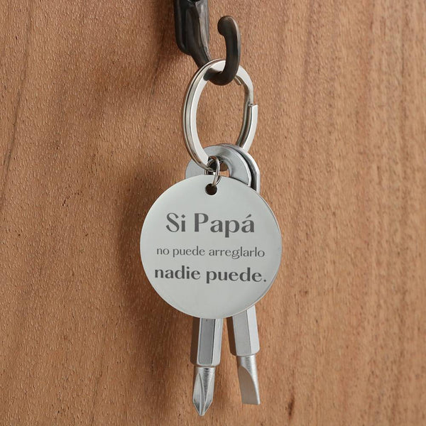 Llavero para Regalar a Papá ; Si Papá no puede arreglarlo, nadie puede. Jewelry 