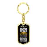 Llavero para Regalar al Nieto - Porque él necesita saber lo importante que es para ti. Jewelry ShineOn Fulfillment Dog Tag with Swivel Keychain (Gold) No 