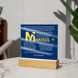 Luz de Mar: La Esencia Brillante de Marisol - Acrílico con Luz Led Acrylic/Square ShineOn Fulfillment 