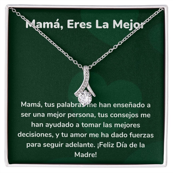 Mamá, Eres La Mejor Collar Belleza Seductora (Alluring Beauty) Para Mamá Jewelry ShineOn Fulfillment Acabado en oro blanco de 14 k Standard Box 