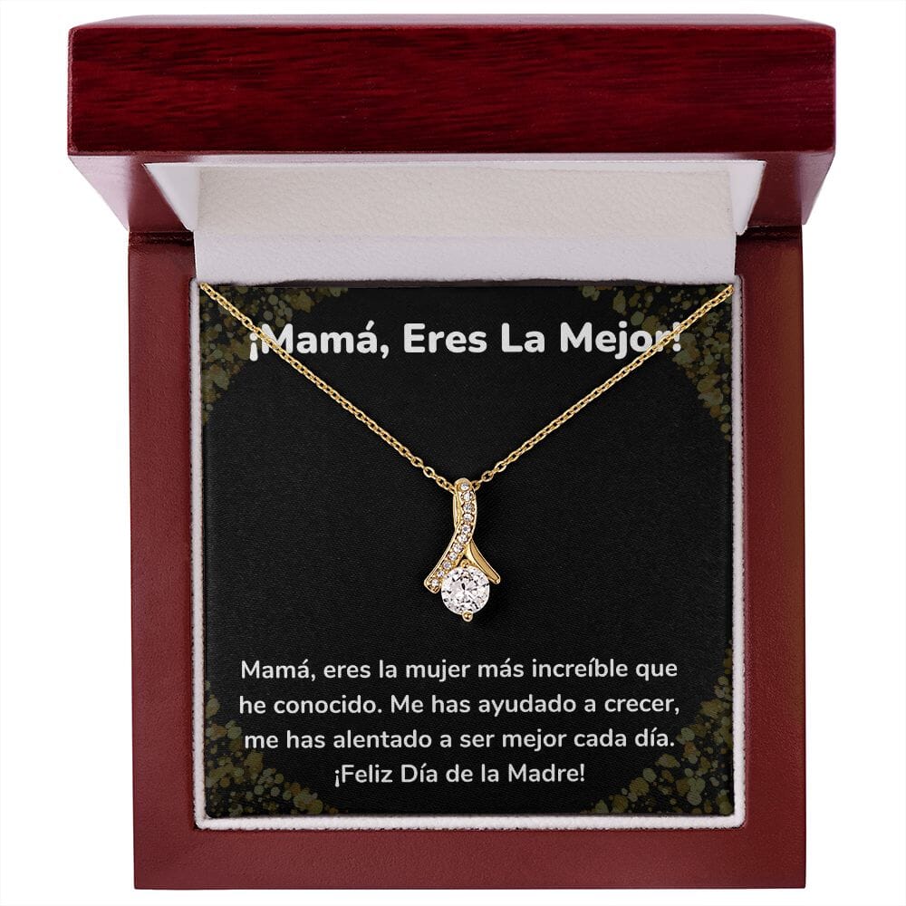¡Mamá, Eres La Mejor! Collar Belleza Seductora (Alluring Beauty) Para Mamá Jewelry/AlluringBeauty Acabado en Oro Amarillo de 18 quilates Luxury Box 