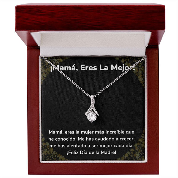 ¡Mamá, Eres La Mejor! Collar Belleza Seductora (Alluring Beauty) Para Mamá Jewelry/AlluringBeauty Acabado en oro blanco de 14 k Luxury Box 