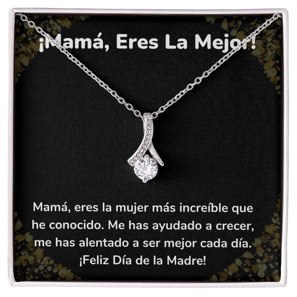 ¡Mamá, Eres La Mejor! Collar Belleza Seductora (Alluring Beauty) Para Mamá Jewelry/AlluringBeauty Acabado en oro blanco de 14 k Standard Box 