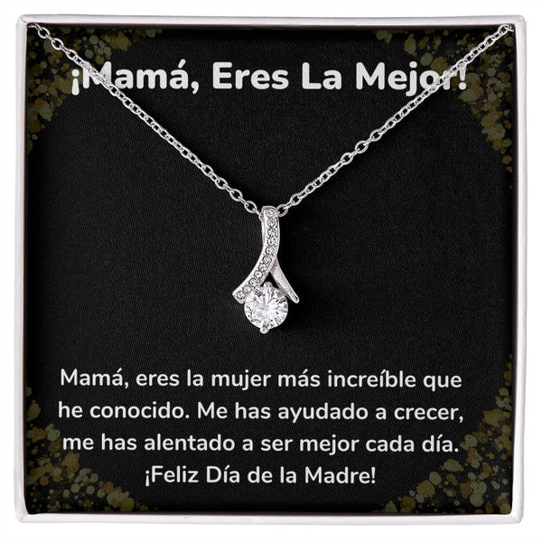 ¡Mamá, Eres La Mejor! Collar Belleza Seductora (Alluring Beauty) Para Mamá Jewelry/AlluringBeauty Acabado en oro blanco de 14 k Standard Box 