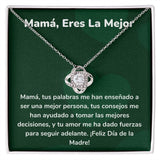 Mamá, Eres La Mejor Collar Para Mamá Nudo de Amor (LoveKnot) Jewelry ShineOn Fulfillment Acabado en oro blanco de 14 k Cajita Estándar (GRATIS) 