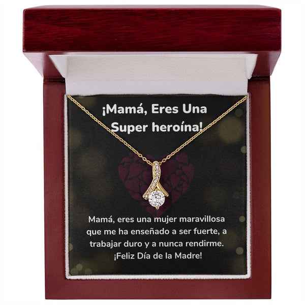¡Mamá, Eres Una Super heroína! Collar Belleza Seductora (Alluring Beauty) Para Mamá Jewelry/AlluringBeauty Acabado en Oro Amarillo de 18 quilates Luxury Box 