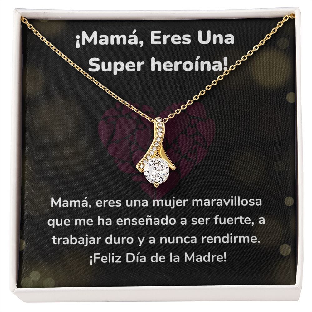 ¡Mamá, Eres Una Super heroína! Collar Belleza Seductora (Alluring Beauty) Para Mamá Jewelry/AlluringBeauty Acabado en Oro Amarillo de 18 quilates Standard Box 