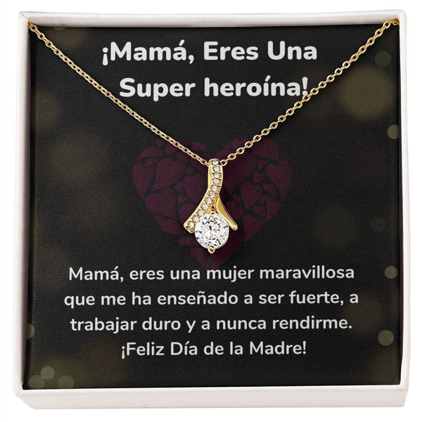 ¡Mamá, Eres Una Super heroína! Collar Belleza Seductora (Alluring Beauty) Para Mamá Jewelry/AlluringBeauty Acabado en Oro Amarillo de 18 quilates Standard Box 