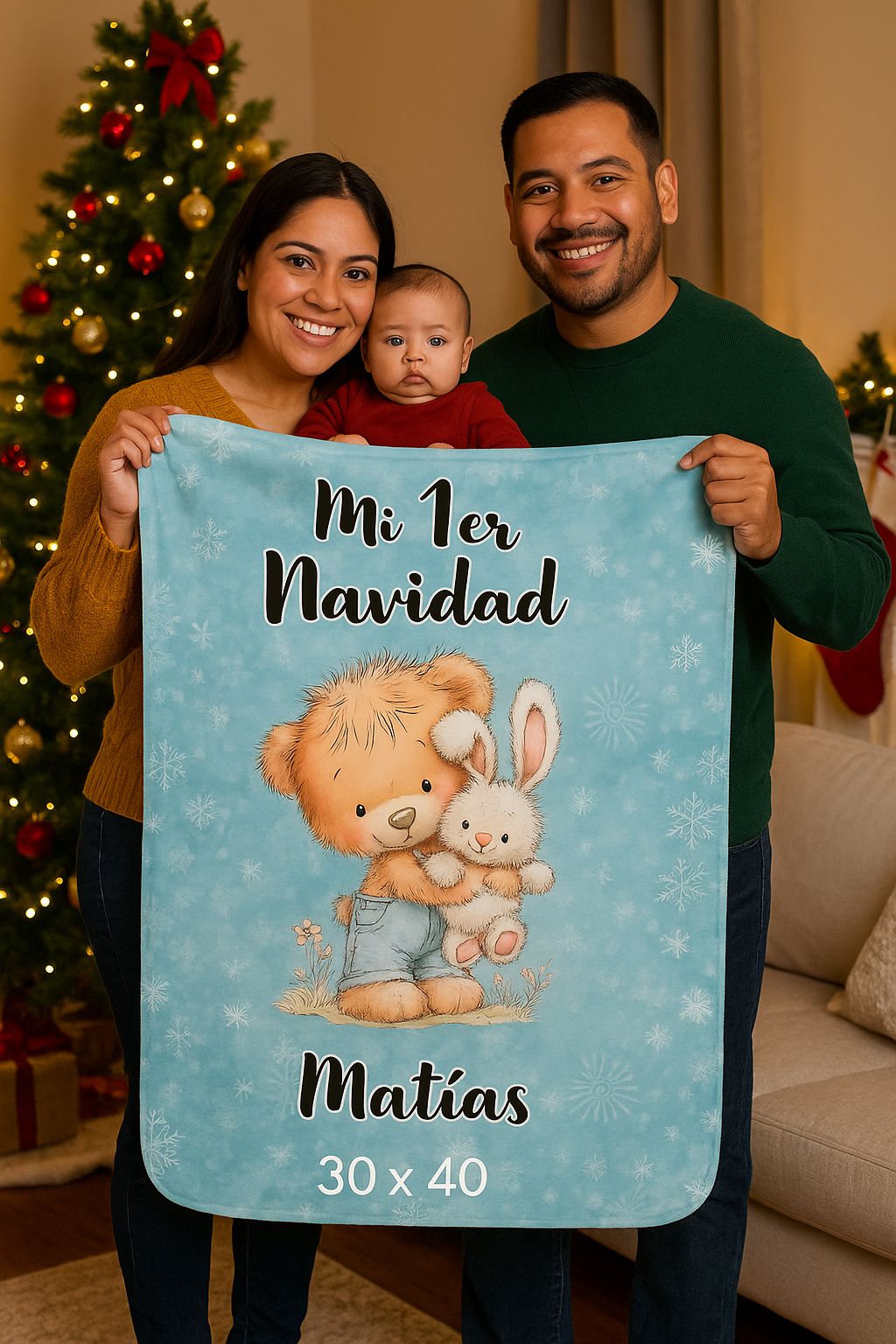 ⭐ Manta Personalizada “Mi 1er Navidad” – Especial para Bebé Jewelry 