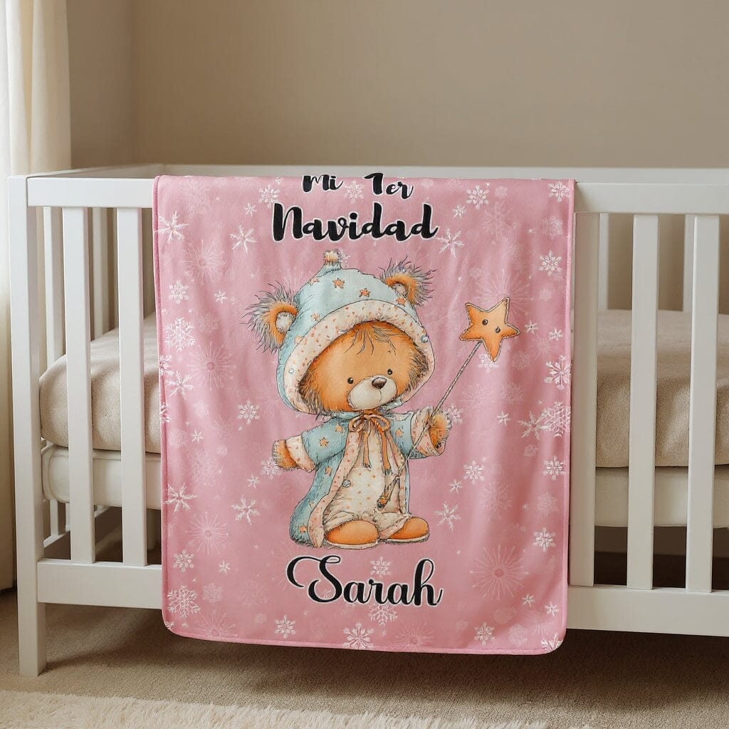 🎀 Manta Personalizada “Mi 1ra Navidad” – Especial para Bebé Niña Jewelry 