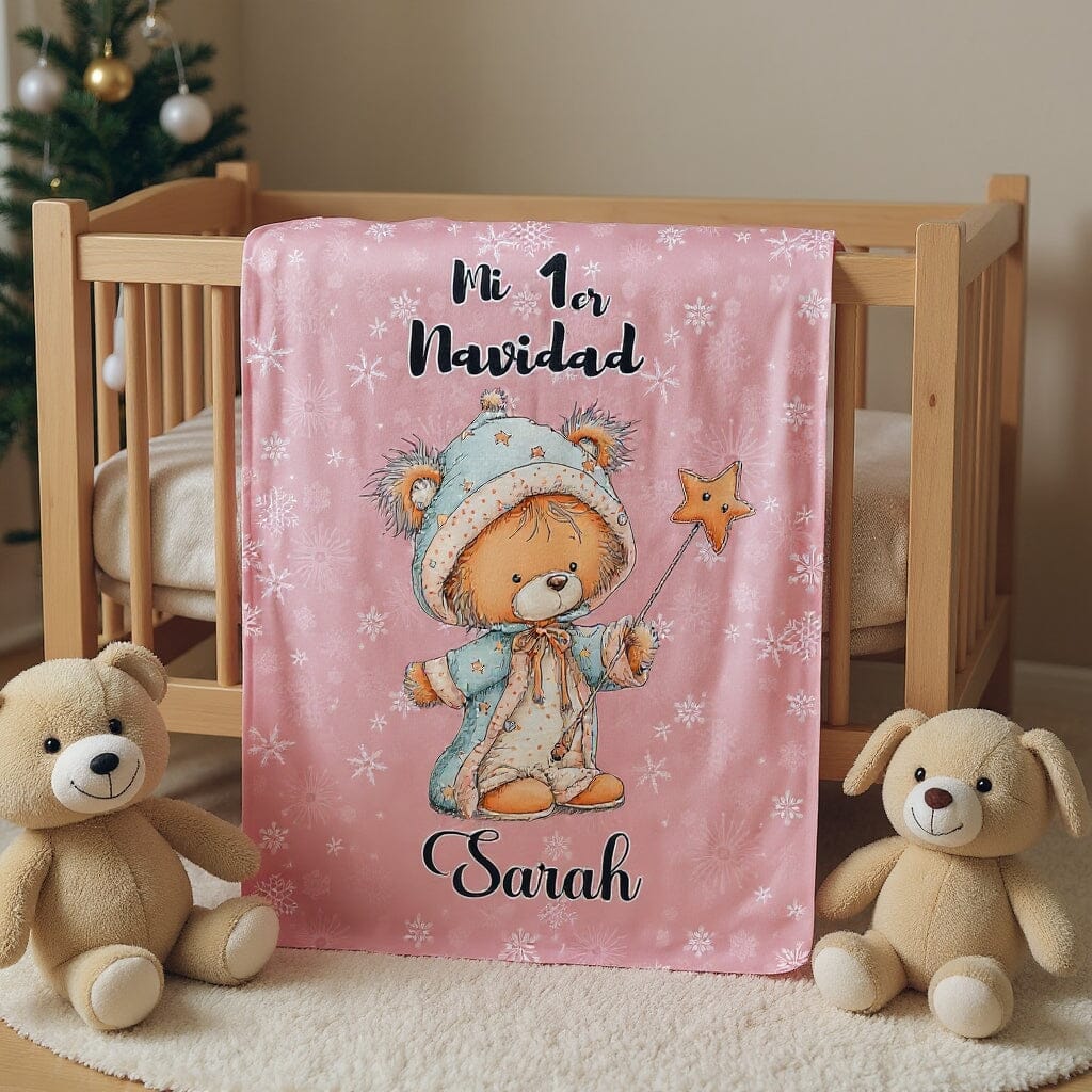 🎀 Manta Personalizada “Mi 1ra Navidad” – Especial para Bebé Niña Jewelry 