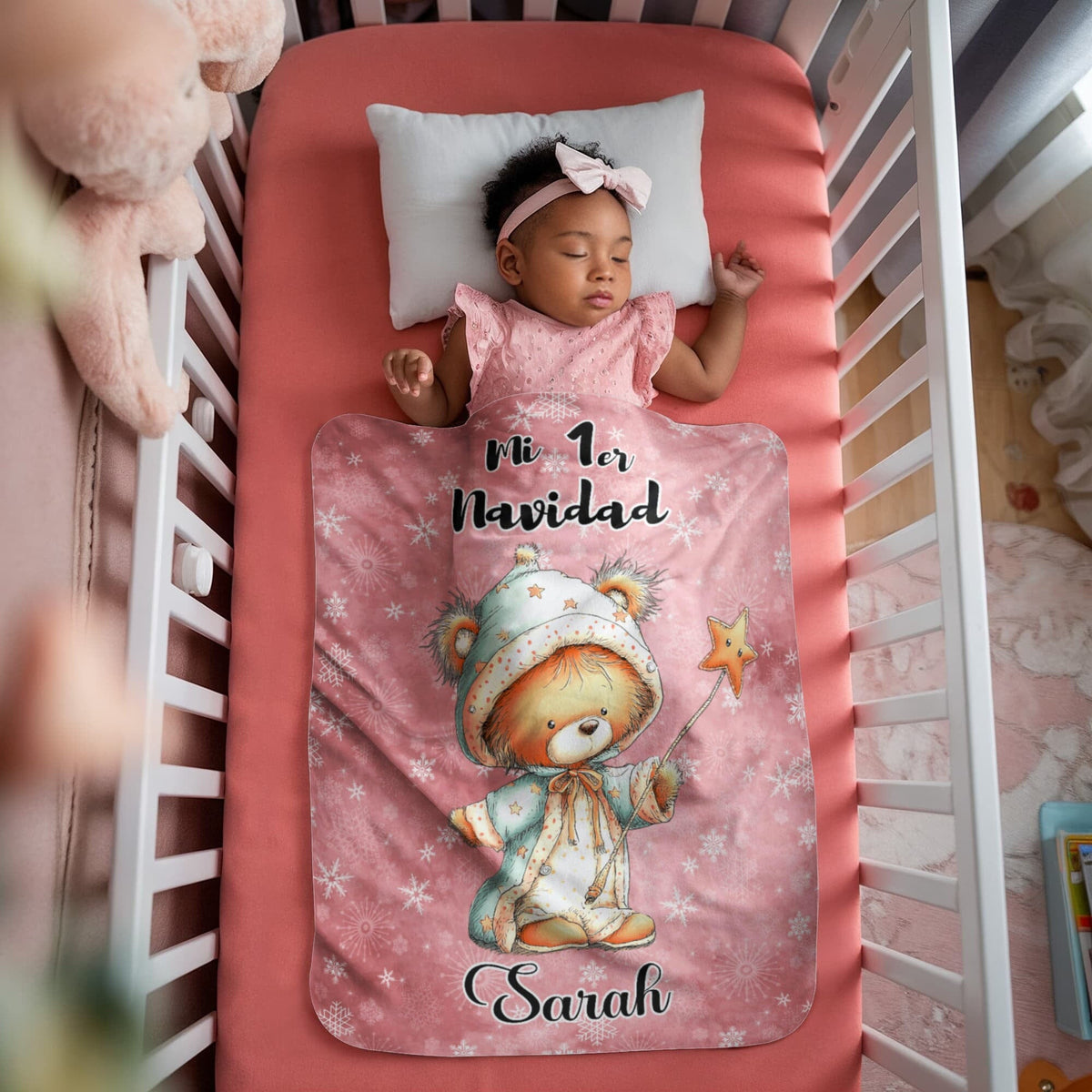 🎀 Manta Personalizada “Mi 1ra Navidad” – Especial para Bebé Niña Jewelry 