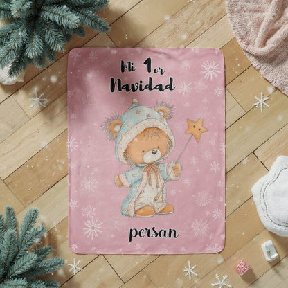 🎀 Manta Personalizada “Mi 1ra Navidad” – Especial para Bebé Niña Jewelry 