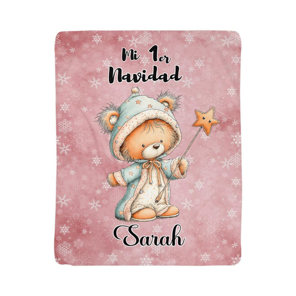 🎀 Manta Personalizada “Mi 1ra Navidad” – Especial para Bebé Niña Jewelry 