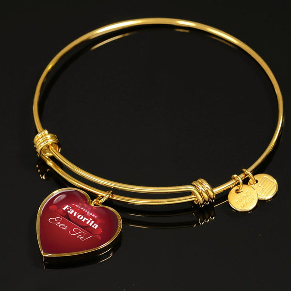 Mi Persona Favorita eres tú - Brazalete de lujo ajustable - Colgante de corazón Jewelry 