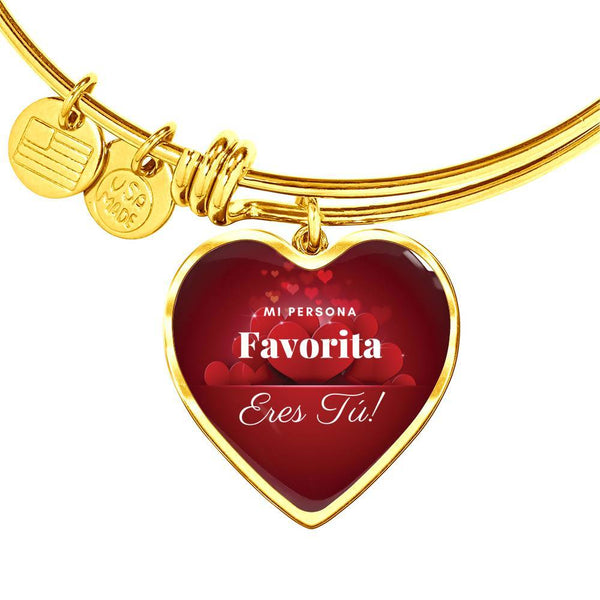 Mi Persona Favorita eres tú - Brazalete de lujo ajustable - Colgante de corazón Jewelry 