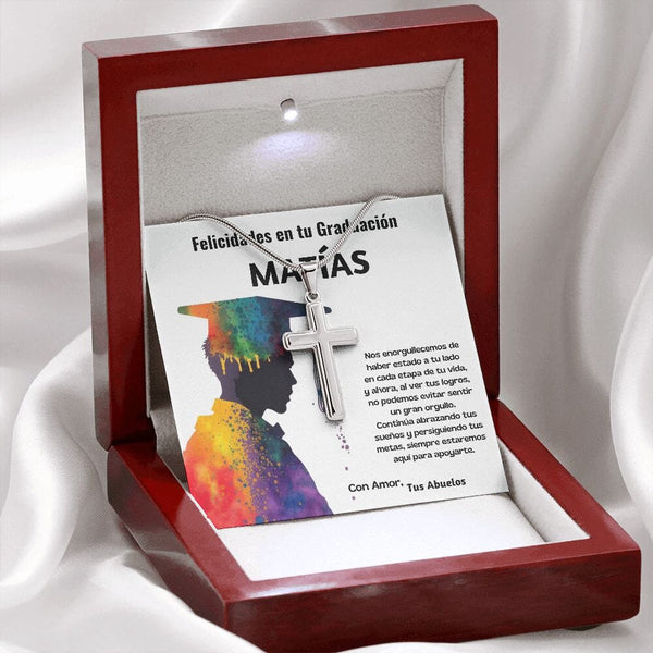 Momentos Inolvidables: Cruz en Caja de Regalo de Graduación - Expresa Tu Amor y Orgullo Jewelry ShineOn Fulfillment 