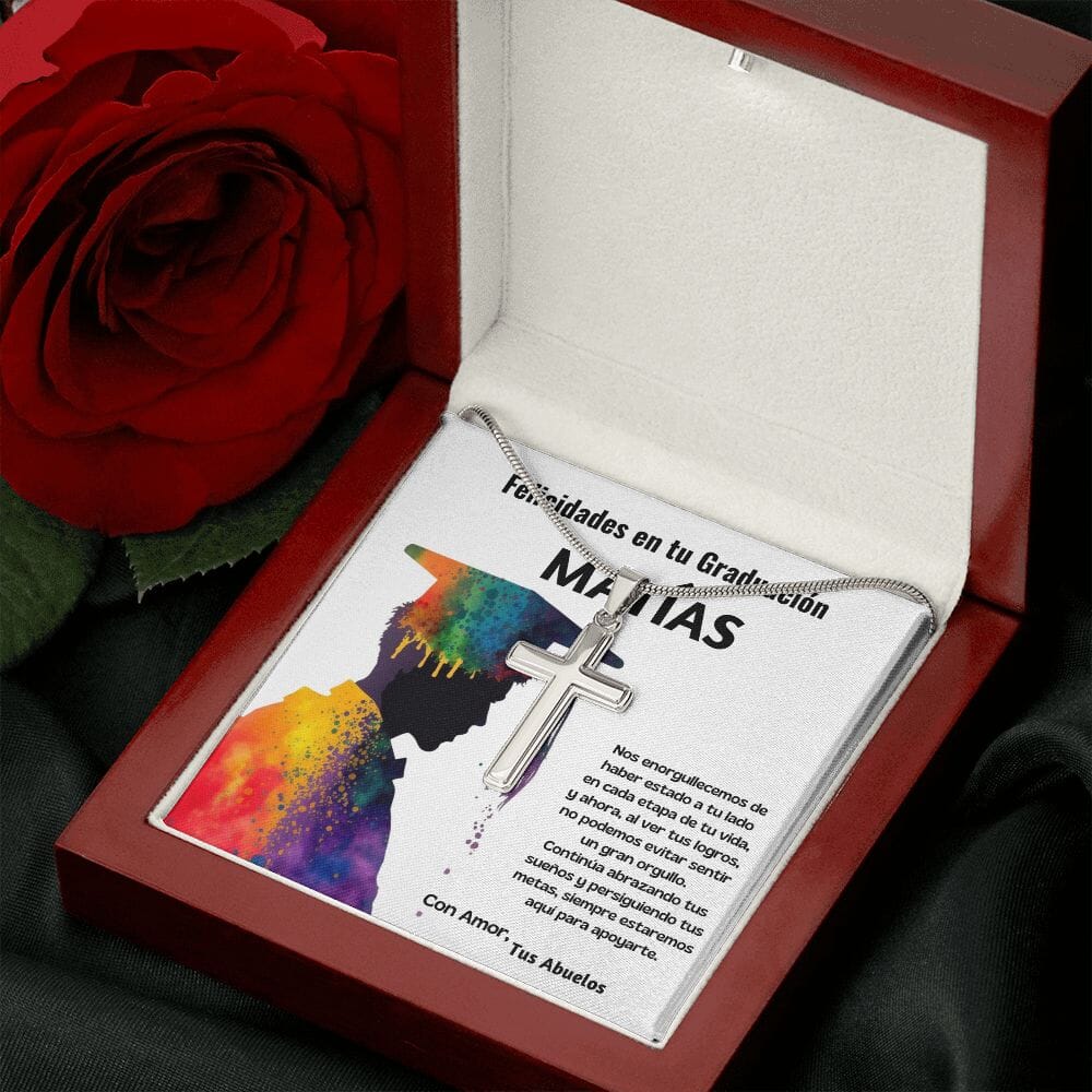 Momentos Inolvidables: Cruz en Caja de Regalo de Graduación - Expresa Tu Amor y Orgullo Jewelry ShineOn Fulfillment Luxury Box w/LED 