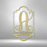 Monograma real - Letrero de Acero Custom My Easy Monogram Gold 12