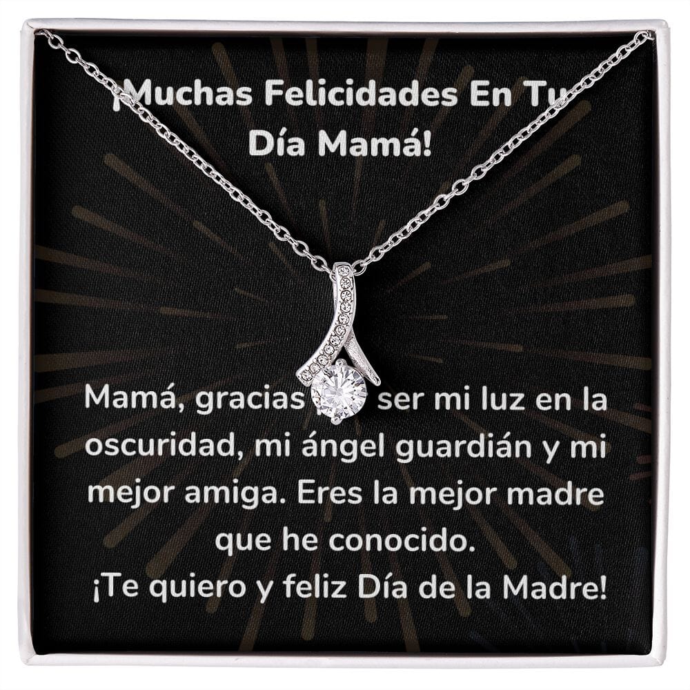 ¡Muchas Felicidades En Tu Día Mamá! Collar Belleza Seductora (Alluring Beauty) Para Mamá Jewelry ShineOn Fulfillment Acabado en oro blanco de 14 k Standard Box 