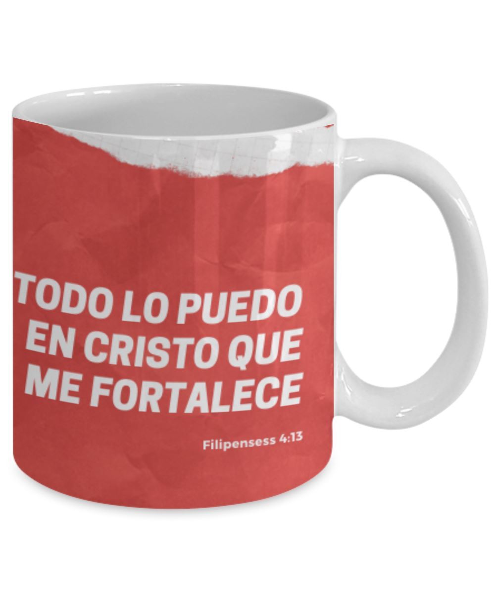 Mugs para Café para fanáticos del Baseball con mensaje Cristiano: Todo lo puedo… Coffee Mug Regalos.Gifts 