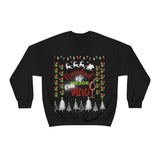 Navidad es mejor con Vino - Ugly Sweater para Navidad Sweatshirt Printify S Black 