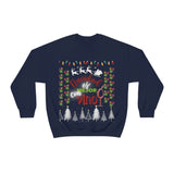 Navidad es mejor con Vino - Ugly Sweater para Navidad Sweatshirt Printify S Navy 