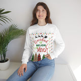 Navidad es mejor con Vino - Ugly Sweater para Navidad Sweatshirt Printify 